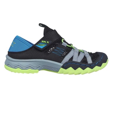 Skechers Childrens/Kids Whipsaw Flat Shoes (Black/Blue/Lime)