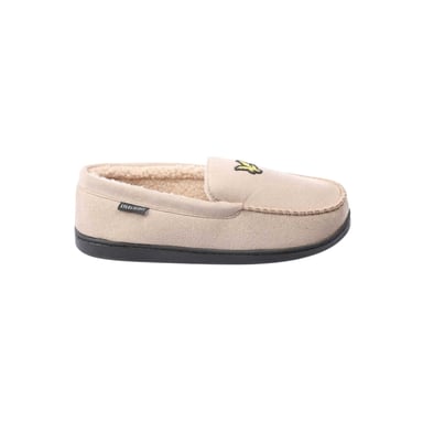 Lyle & Scott Mens Aspen Faux Suede Moccasin Slippers (Grey)