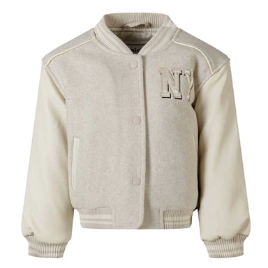 Minoti Varsity-jasje voor meisjes met New York-patch (Gevlekt beige)