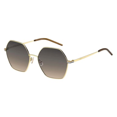 Boss Unisex Adult Round Geometric Sunglasses (Gold)