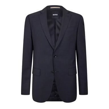 Boss Mens Lapel Single-Breasted Blazer (Dark Grey)