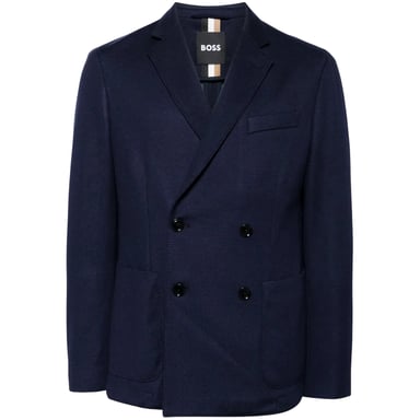 Boss Mens Double-Breasted Blazer (Dark Blue)