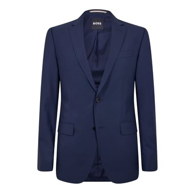 Boss Mens Lapel Single-Breasted Blazer (Blue)