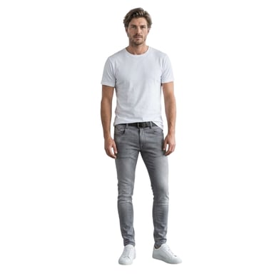 Replay Mens Bronny Cotton Faded Slim Jeans (Grey)