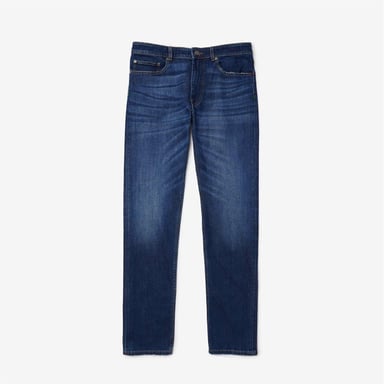 Lacoste Mens Denim Logo Slim Jeans (Wash Blue)