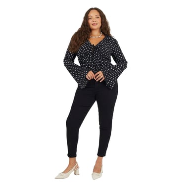 Brave Soul Womens/Ladies High Rise Skinny Jeans (Black)