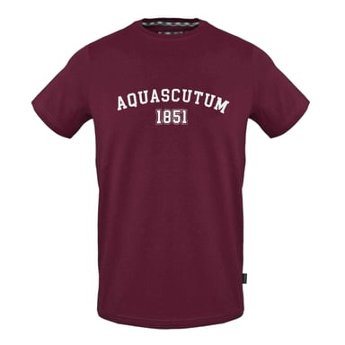 Aquascutum Unisex Adult 1851 Logo Cotton T-Shirt (Red)