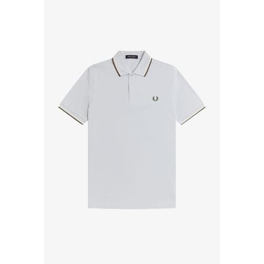 Fred Perry Mens Twin Tip Polo Shirt (Dusky Blue)