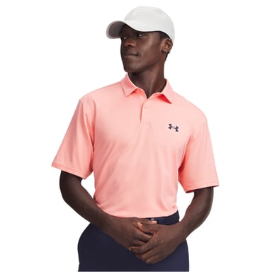 Under Armour Mens Performance Breathable Athletic Polo Shirt (Pink)