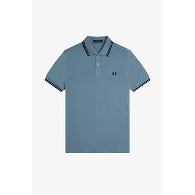 Fred Perry Mens Twin Tip Polo Shirt (Blueberry)
