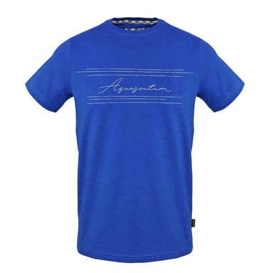 Aquascutum Unisex Adult Logo Regular T-Shirt (Sky)
