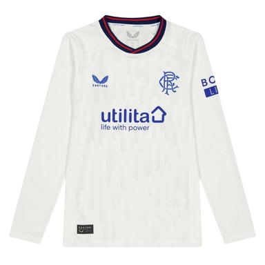 Castore Childrens/Kids Rangers FC Long-Sleeved Goalkeeper Jersey (Brilliant White)