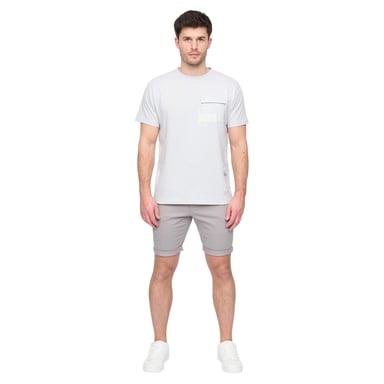 Duck and Cover Mens Moreshore Chino Shorts (Light Grey)
