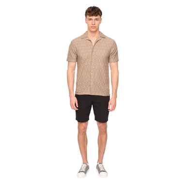 Duck and Cover Mens Everett Plain Chino Shorts (Black)