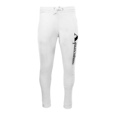 Aquascutum Mens Vertical Logo Slim Sweatpants (White)