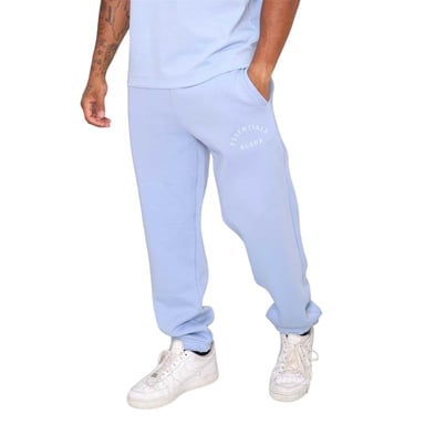 Blank Essentials Mens Arched Logo Joggers (Blue)