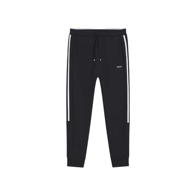 Boss Mens Hadikonos Side Stripe Tapered Joggers (Dark Blue)