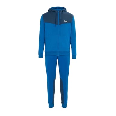Lonsdale Mens Two Tone Cotton Blend Workout Tracksuit (Royal Blue/Navy)
