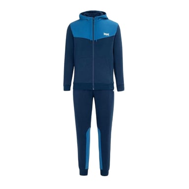 Lonsdale Mens Two Tone Cotton Blend Workout Tracksuit (Navy/Royal Blue)