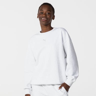 Puma Womens/Ladies Oversized Sweatshirt (Ice Grey)