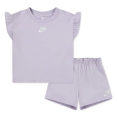 Nike Childrens/Kids French Terry Top & Skirt Set (Purple)