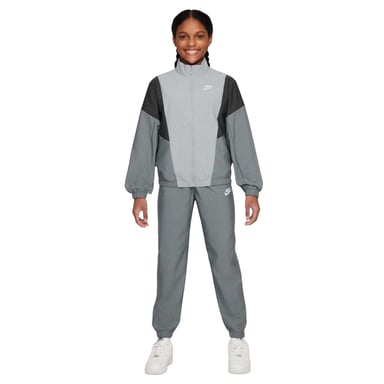Nike Childrens/Kids Swoosh Zip Neck Tracksuit (Smoke Grey)