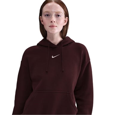 Nike Womens/Ladies Phoenix Fleece Pull Over Oversized Hoodie (Burgundy)