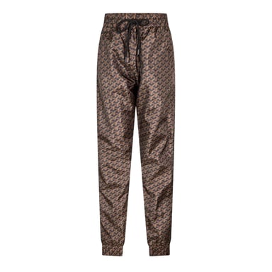 Criminal Damage Mens Louvre Fleece Joggers (Black/Brown)