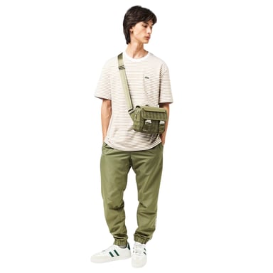 Lacoste Mens Side Stripe Joggers (Khaki Green)