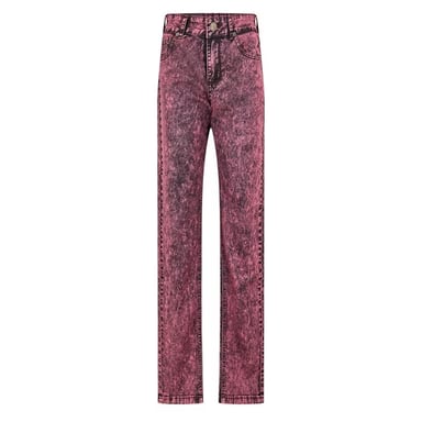 Criminal Damage Mens SOS 5 Pockets Skinny Jeans (Burgundy)