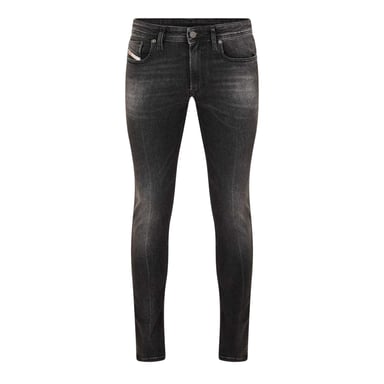 Diesel Mens Sleenker Organic Cotton Skinny Jeans (Black/Grey Denim)