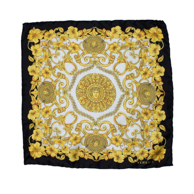 Versace, pocket square with baroc print