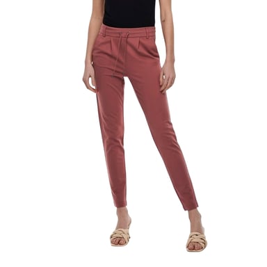 Only Womens/Ladies Plain Slim Trousers (Red)