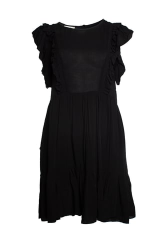 Zadig & Voltaire, Black sleeveless ruffle dress