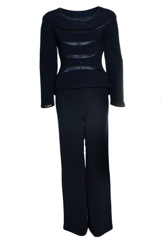 Thierry Mugler, navy blue suit