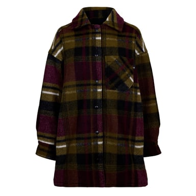 Timberland Womens/Ladies Plaid Wool Shirt Jacket (Port Royale)