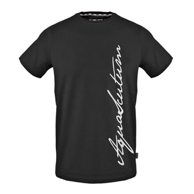 Aquascutum Mens Script Logo T-Shirt (Black)