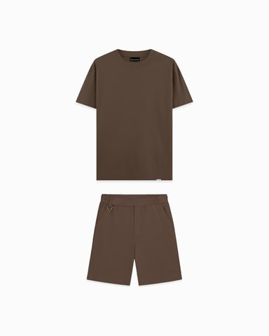Black Bananas Mercerised Tee Twinset, Brown