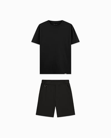 Black Bananas Mercerised Tee Twinset, Black