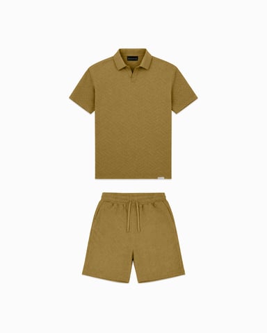 Black Bananas Knitted Polo Twinset, Brown