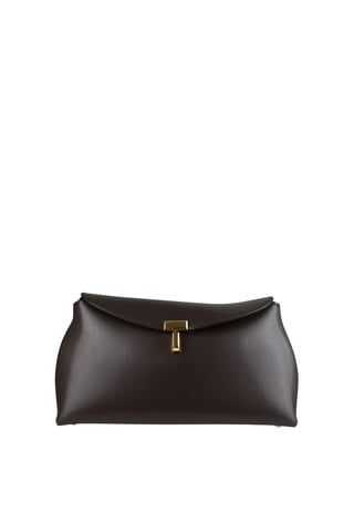 Toteme T-lock clutch Brown