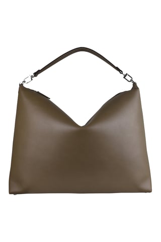 Toteme Bevel leather bag Green