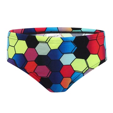 Speedo Mens Geometric Hexagon Full Coverage Swim Briefs (Multicoloured)