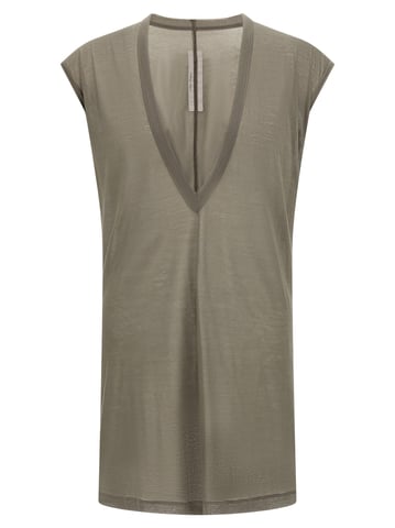 Rick Owens Gray Cotton T-Shirt