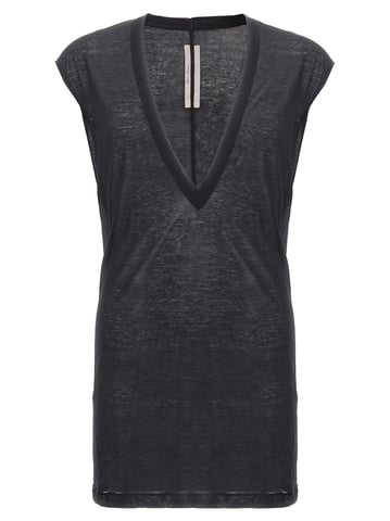 Rick Owens Black Cotton T-Shirt
