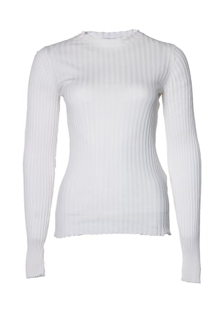 Anine bing, Ribbed stretch top in white