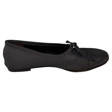 By Far Agnes Covered High-Cut Ballet Flats in Black Silk-Satin