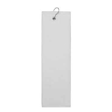 The One Towelling Plain Moisture Wicking Golf Towel (White)