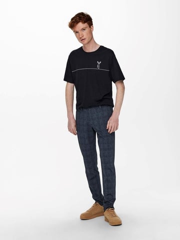 Mark Check Pants - Dress Blue