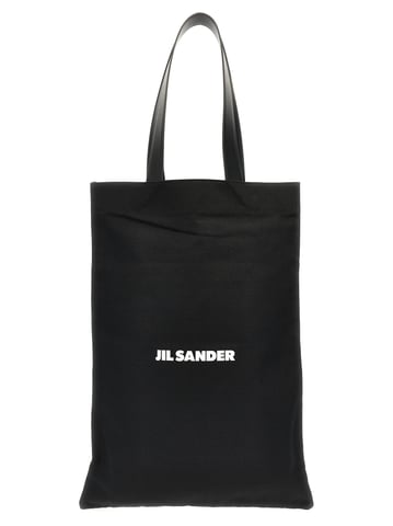 Jil Sander Black Cotton Tote Bag